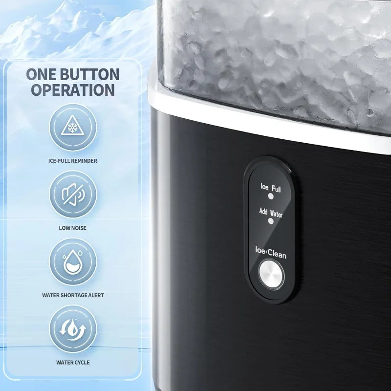 XMSJ Nugget Ice Maker Countertop Portable 36 Lbs 24 Hours