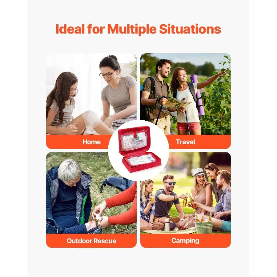 First Aid Kit 420 Pieces Large Survival Bag Emergency Medical Supplies Home Car