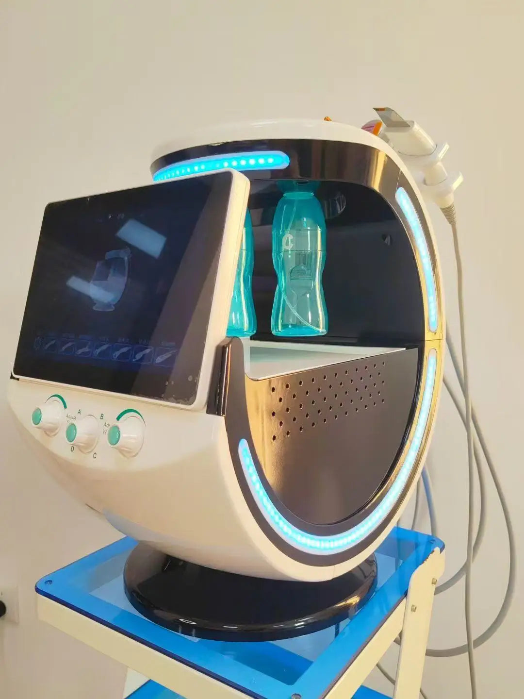7 In 1 Skin Ultrasonic Rejuvenation Microdermabrasion Hyperbaric Oxygen Facial Machine Deep Facial Care Smart Ice Blue Beauty