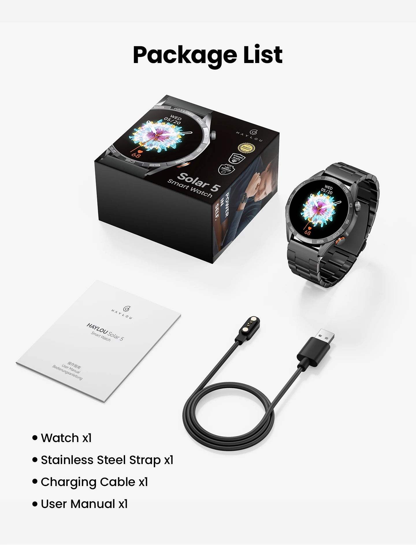 HAYLOU Solar 5 Voice Calling Smartwatch Health Tracking