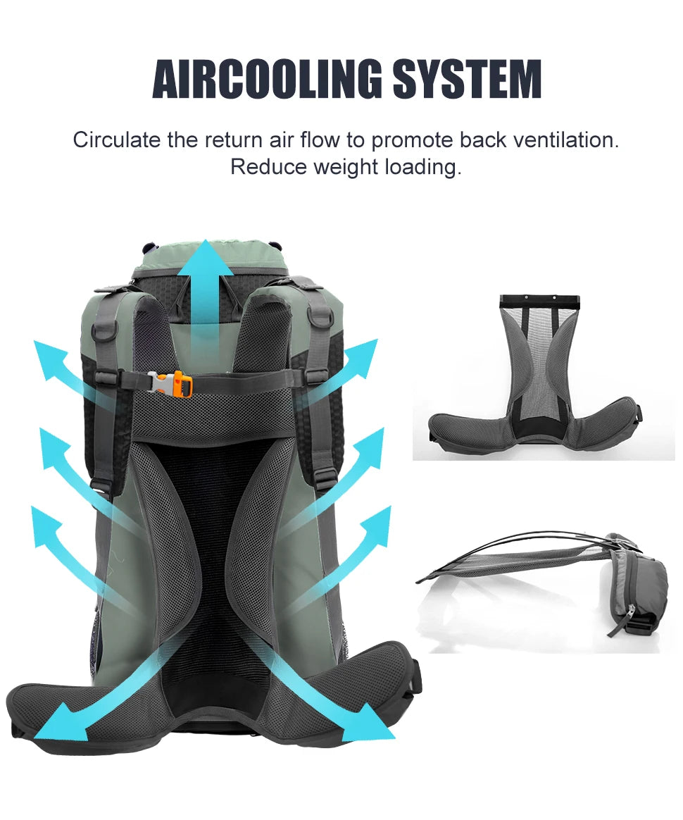 WESTTUNE Explorer Internal Frame Backpack Rain Cover Hiking