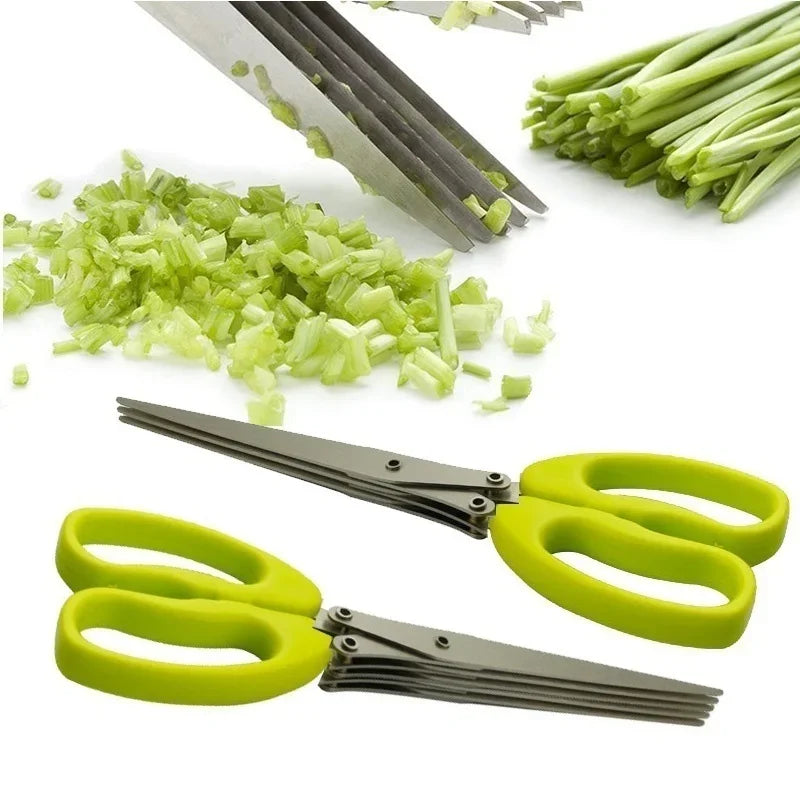 Multi Layer Kitchen Scissors Stainless Steel Vegetable Cutter