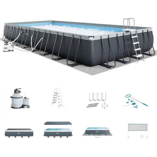 Intex Ultra XTR Rectangular Pool Deluxe Set With Pump